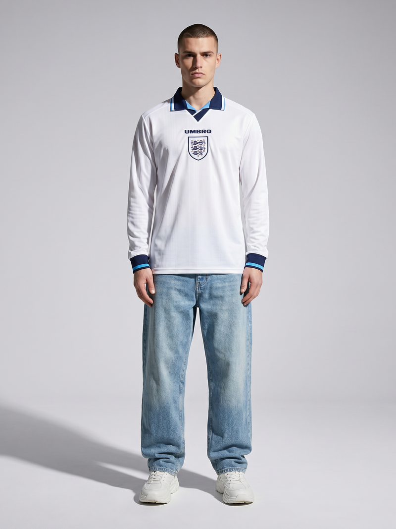 England 1996 Retro Heimtrikot – Ruhm der Euro 96 - Image 3