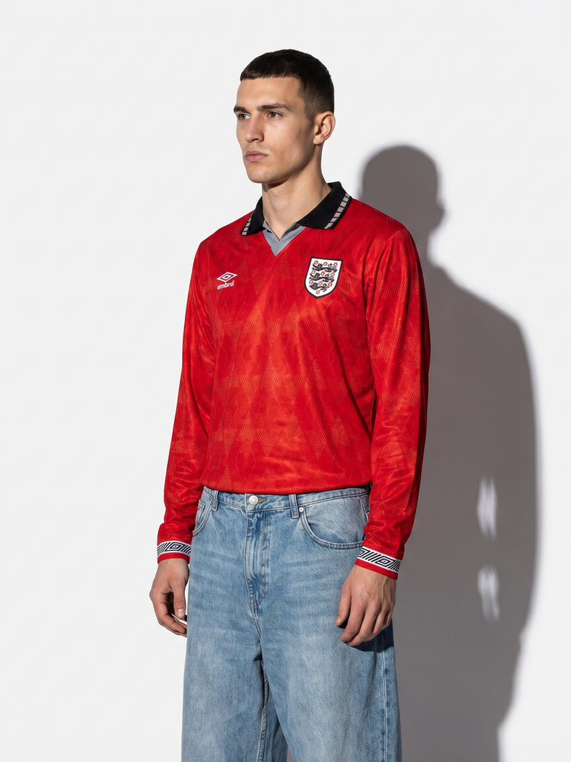 England 1990 Away Retro — The Italia 90 Red That Lives Forever - Image 3