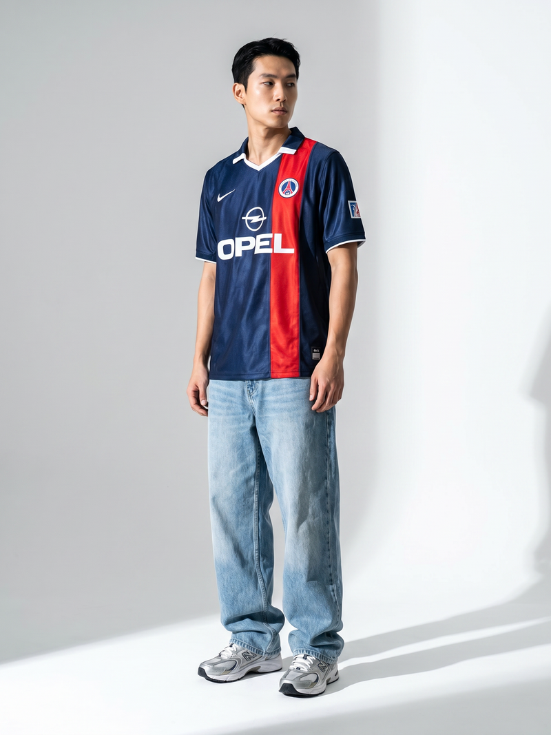 PSG 2001/02 Home Retro — Navy, Red Stripe, and Early 2000s Attitude - Image 1