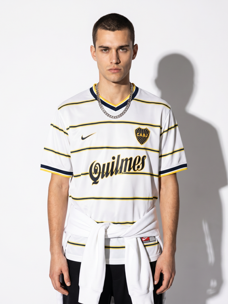 Boca Juniors 1999 Auswärts Retro – Quilmes Ära La Bombonera Legende - Image 1