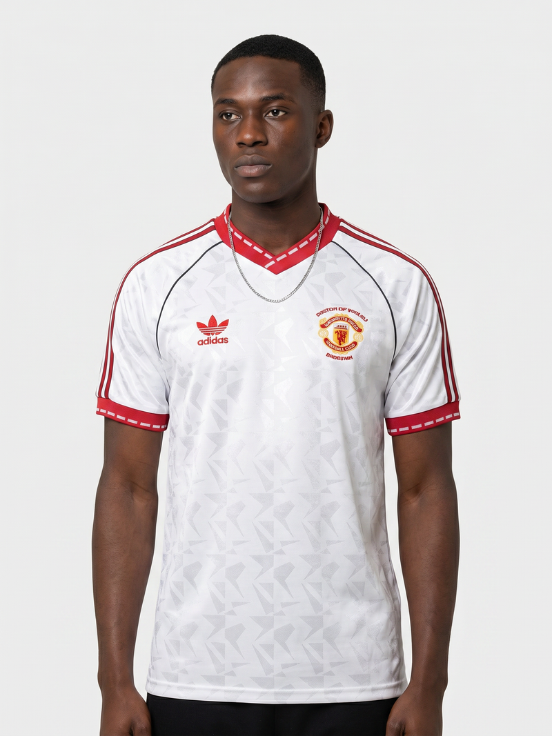 Manchester United Auswärtstrikot Retro 1990/91 – Der weiße Adidas-Klassiker - Image 1
