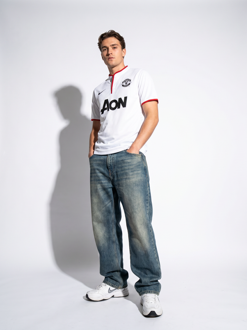 Manchester United 2013/14 Away Retro Jersey — White Devils - Image 4