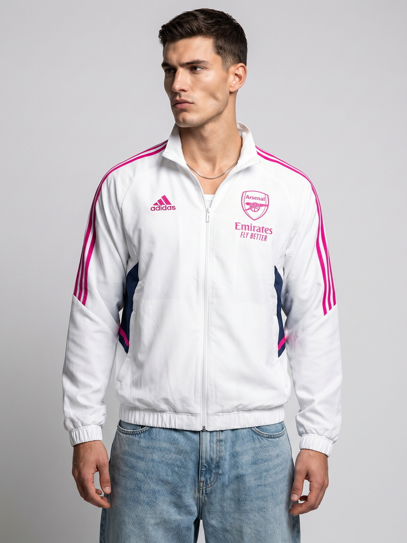 Arsenal Windbreaker - White & Pink Edition - Image 1