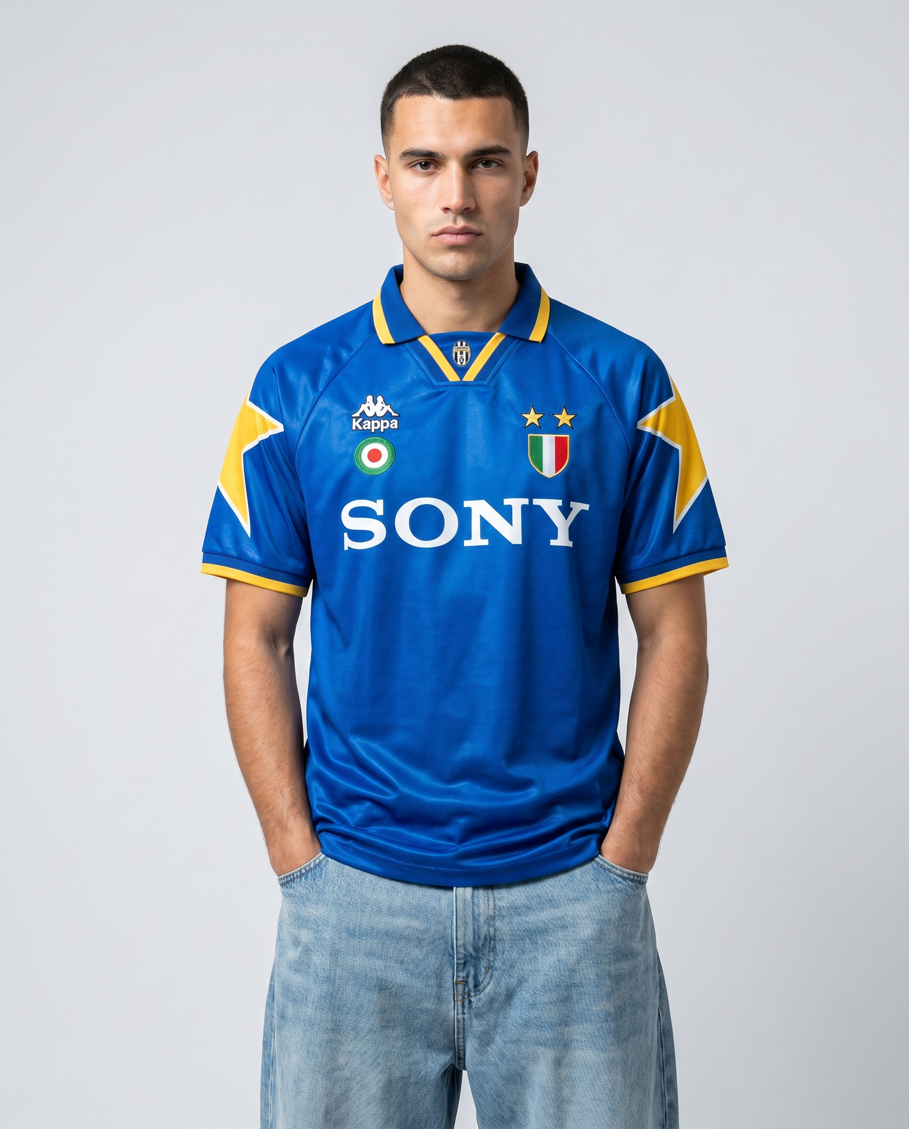 Juventus 95/96 Away Retro — The Bianconeri Blue Classic - Gallery 3