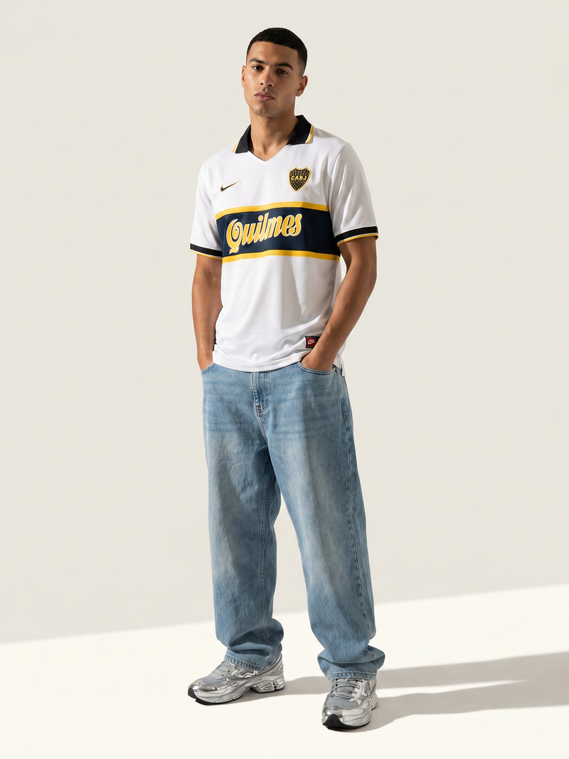 Boca Juniors 97/99 Auswärts Retro — Das Xeneize Weiß - Image 3