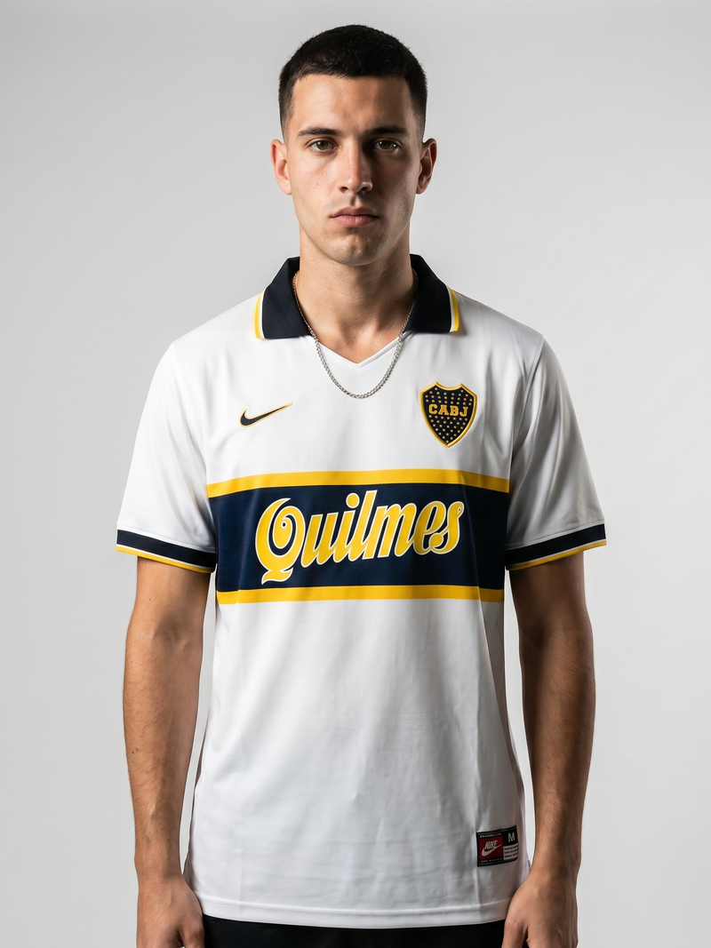 Boca Juniors 97/99 Auswärts Retro — Das Xeneize Weiß - Image 2