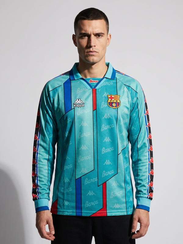 Barcelona 1996/97 Away Retro Jersey — The Teal Icon - Secondary