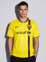 Barcelona 2008/09 Away Retro Jersey — Treble in Yellow - Thumbnail 2