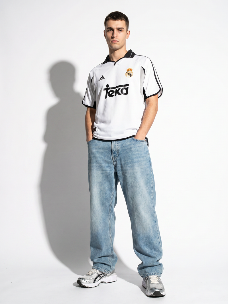 Real Madrid 00/01 Home Retro Jersey — Turn of the Century White - Image 2