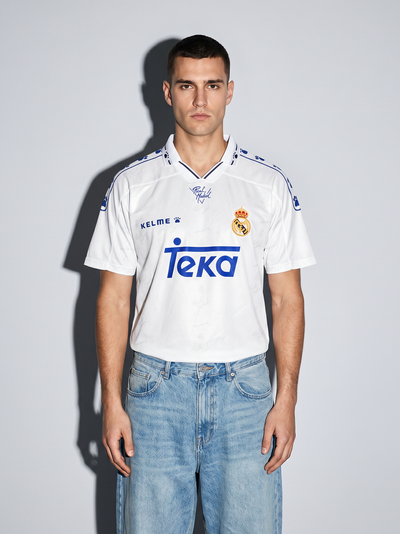 Real Madrid 94/96 Home Retro Jersey — White Royalty - Image 1