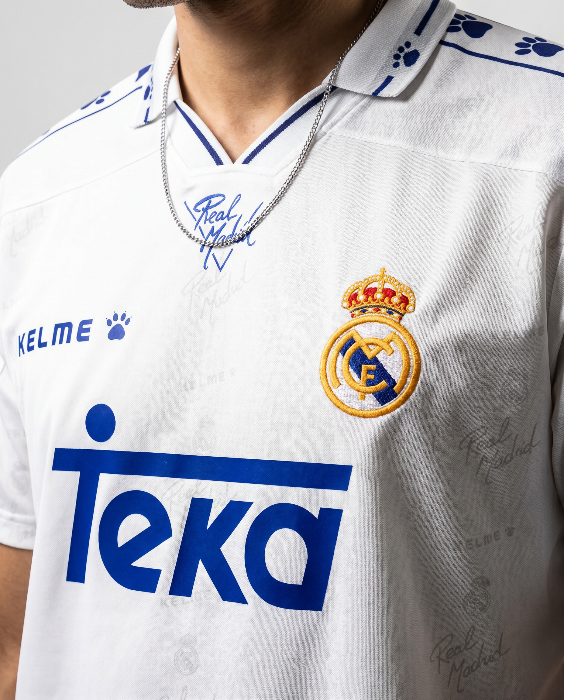 Real Madrid 94/96 Home Retro Jersey — White Royalty - Gallery 2